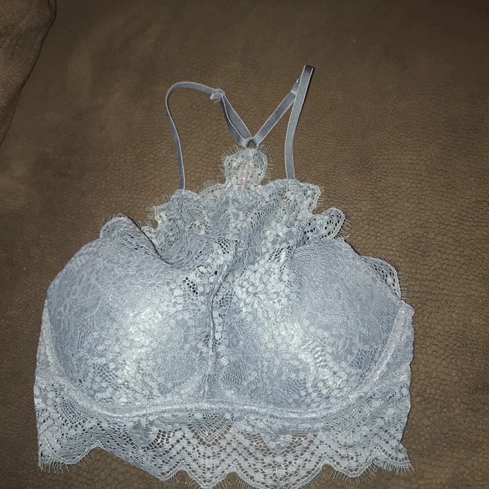PINK VS gray Bralette .